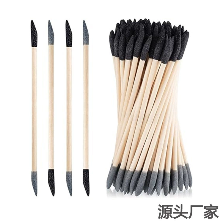 Готовый производитель, трансграничный, хит продаж, деревянная двуглавая полировка, деревянная палочка, шлифовальный инструмент для очистки деревянных швов ногтей, маникюрный инструмент