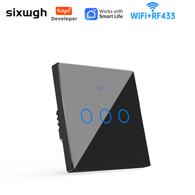 涂鸦WiFi智能开关家用智能无线控制面板alexa语音玻璃触摸开关|undefined