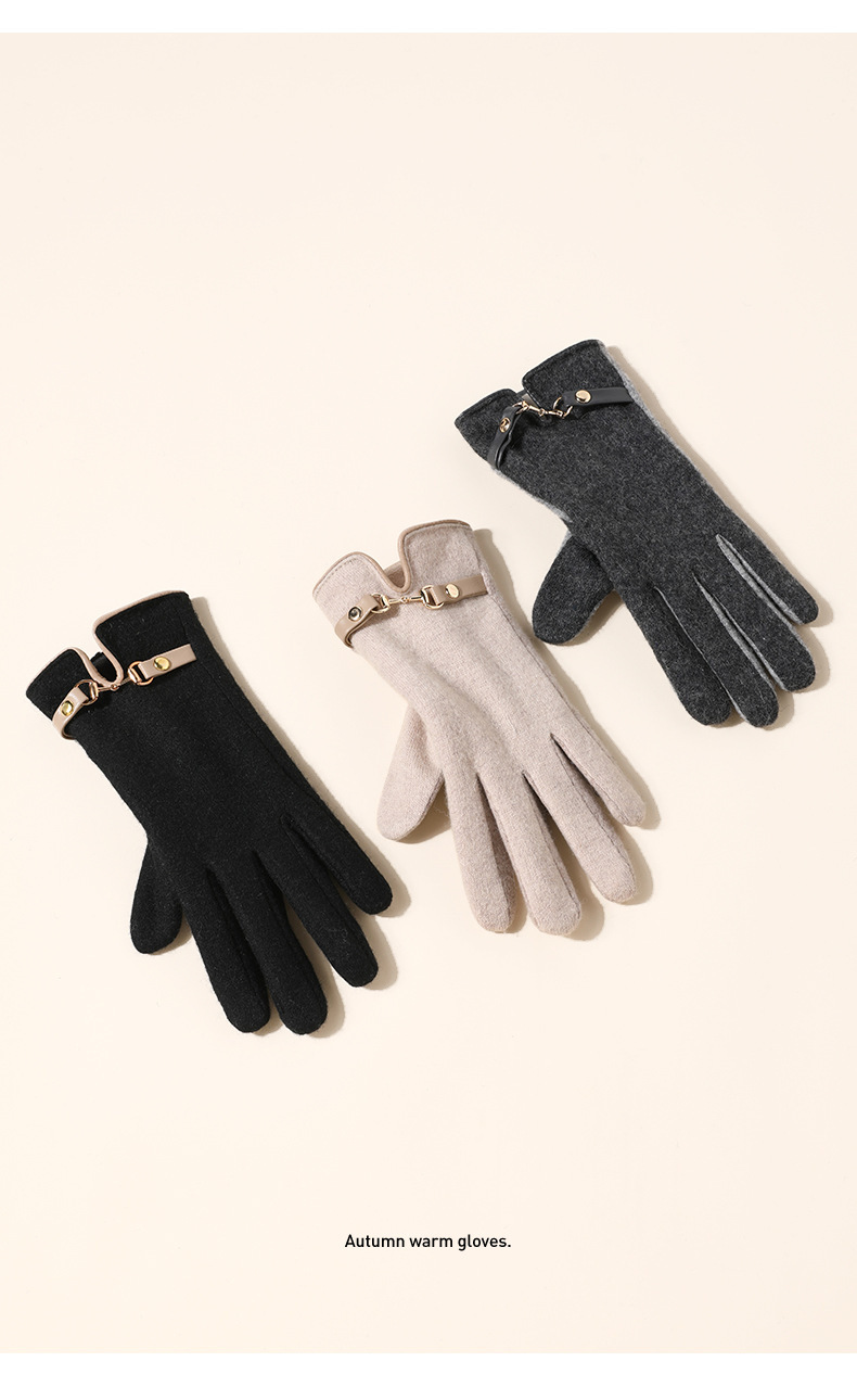 98g Weight Women's Simple Style Solid Color Gloves
