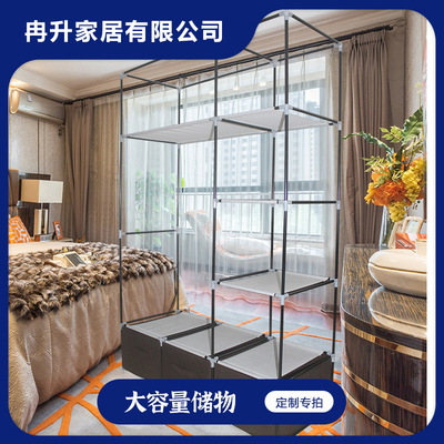 簡易衣櫃現代簡約單人布衣櫃出租房用宿舍收納櫃子家用臥室衣櫥