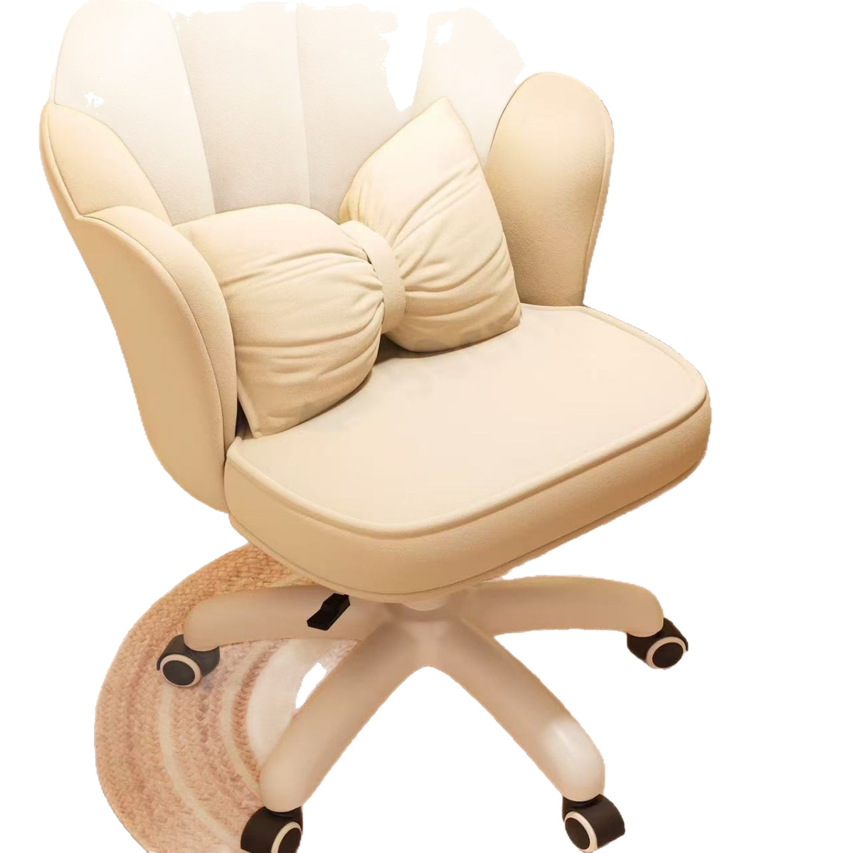 Sillas de maquillaje para niñas domésticas sillas de dormitorio de pétalos respaldo lujoso simple escritorio moderno taburetes de manicuras