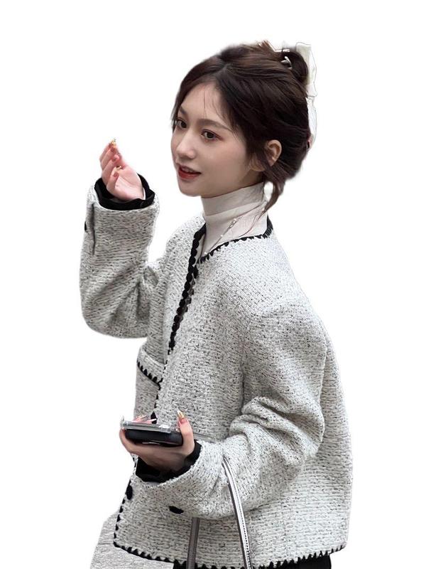 法式小香风短款外套女秋季2025新款高端名媛气质小个子冬季高级感|undefined