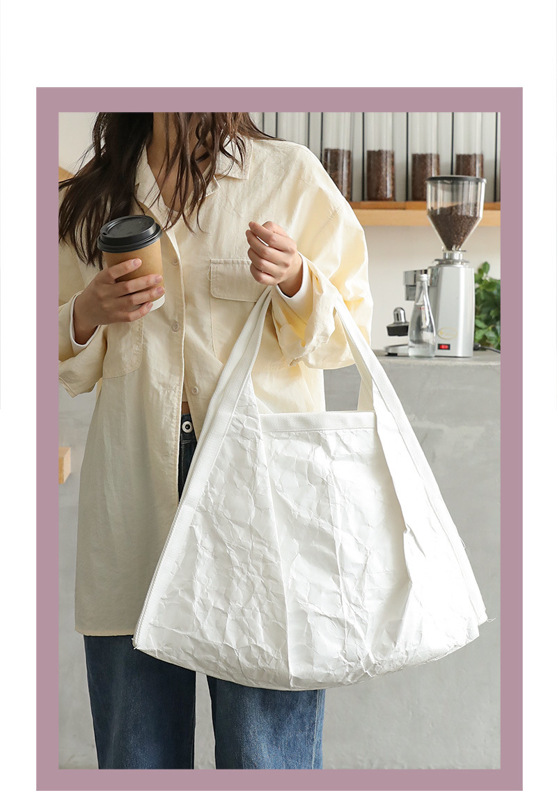 Θήλεις Μεγάλος. Χαρτί Κραφτ Στερεό Χρώμα Χρώματος Οδός Χάι Στριτ Στριτ. Τετράγωνο Μαγνητική Πόρπη Σακούλα Ώμου display picture 6