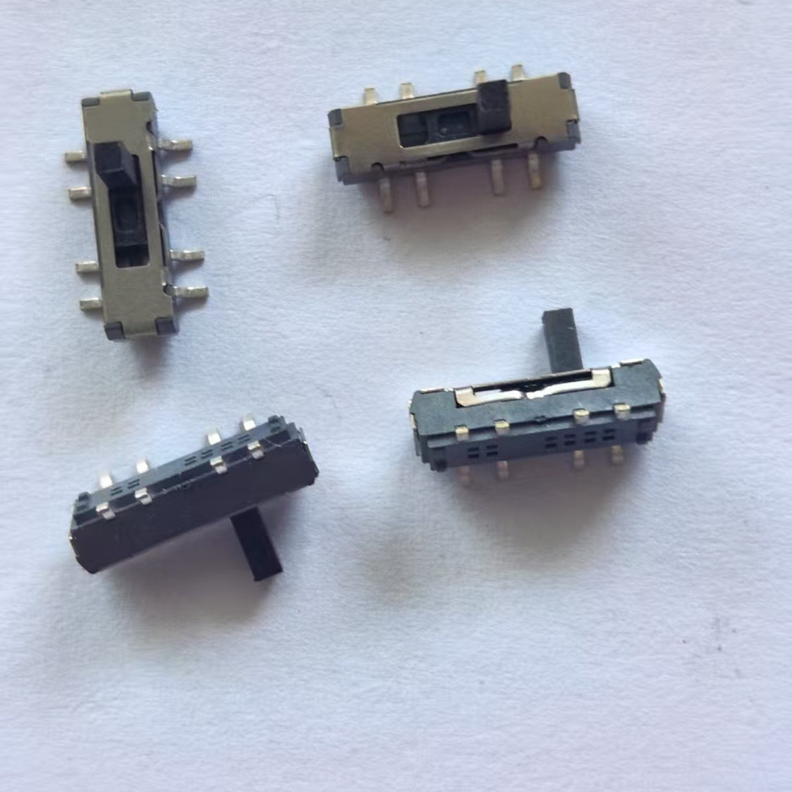 直销八脚三档贴片微型拔动开关滑动开关高度2-4可选择