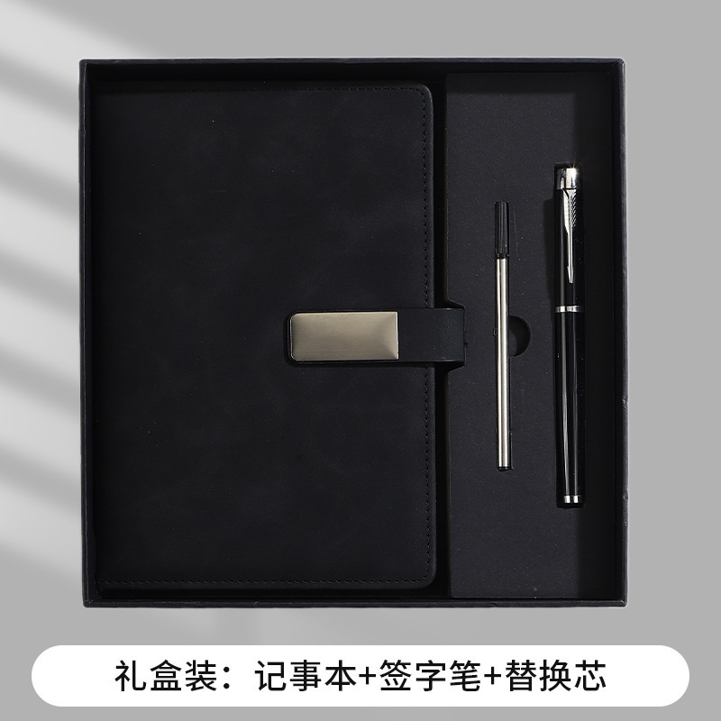 a5搭扣笔记本可印logo记事本礼盒套装皮面企业办公会议记录本商务|undefined