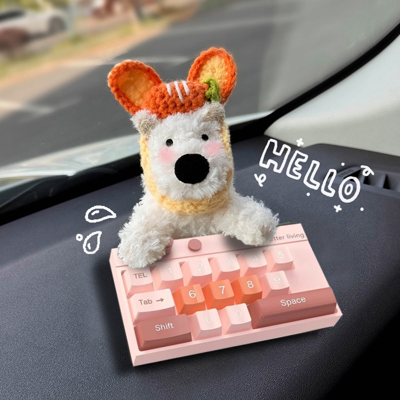 Tarjeta de estacionamiento temporal del automóvil lindo West Highland Puppy Keyboard Teléfono del automóvil Número de matrícula Decoración del automóvil Mover el automóvil
