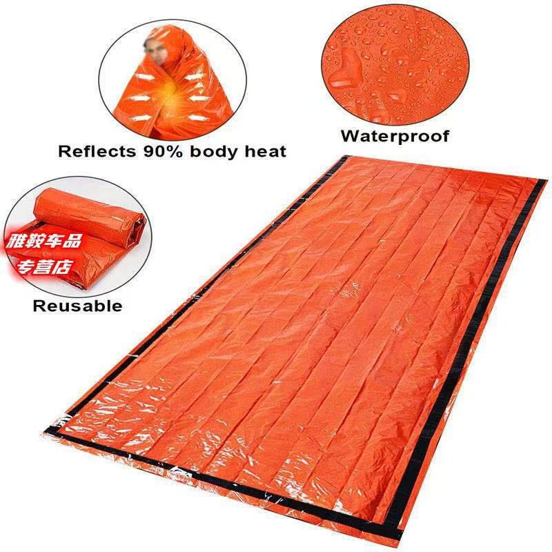 Mantas de emergencia para exteriores, kits de emergencia para terremotos, sacos de dormir de emergencia, mantas de aislamiento, mantas de aislamiento, mantas de aislamiento, tapetes a prueba de humedad, mantas de emergencia