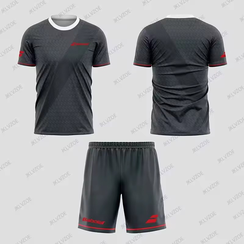 Venta caliente 3D impresión digital spot deportes hombres traje cuello redondo manga corta camiseta pantalones cortos con cordón traje de dos piezas