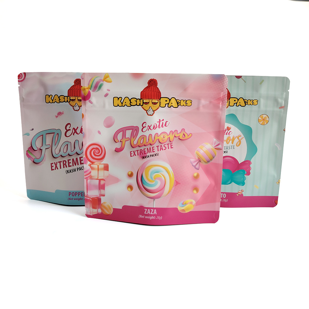 免费样品批发糖果饼干包装袋方儿童拉链烟草复合袋哑面印刷