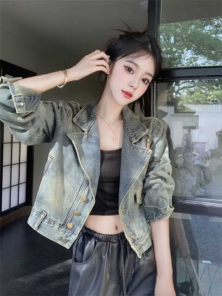 Retro denim skirt