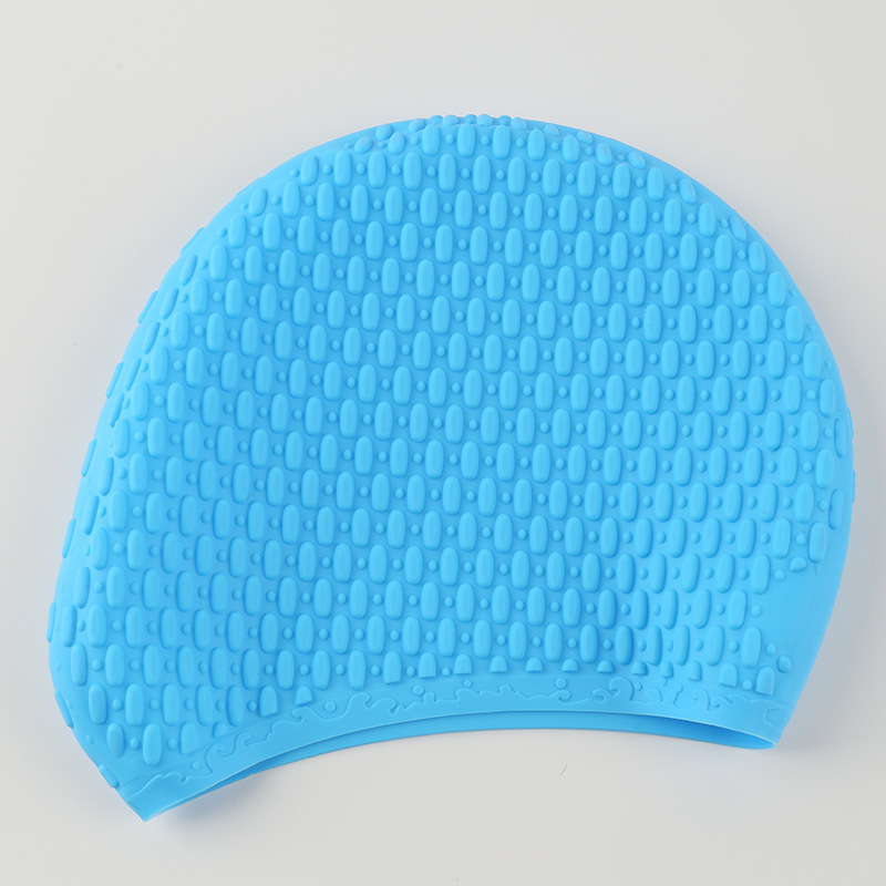 Verano de silicona agua gota gorro de natación extra grande deportes burbuja gorro de natación elástico impermeable protección auditiva grande pelo largo no apretado