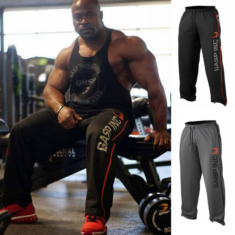 GASP Summer New Breathable Polyester Mesh Quick-drying Sports Leisure Fitness Bodybuilding European Size Loose plus size Trousers