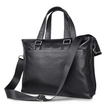 严选真皮公文包男士律师包通勤手提包头层牛皮电脑包便携耐磨防水