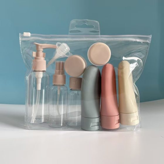 Travel Bottling suit High Sense Portable Cosmetic Press Bottle Shower Gel Water Emulsion Cream Vacuum Bottle