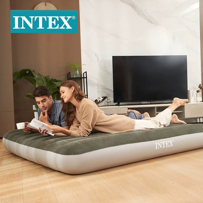 INTEX 64109 зелёный увеличивает двойной бархатный провод, надувной матрас для наружных условий портативный автомобильный держатель подушка кровати