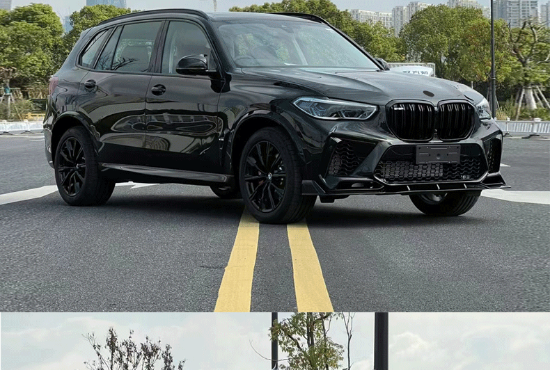 Suitable for Bmw X5G05 Modified to M5 Front and Rear Bumpers, Front Lip, M-Style Horn Rear Wing, Side Skirts, Dual-Bar Grille, Export Modification