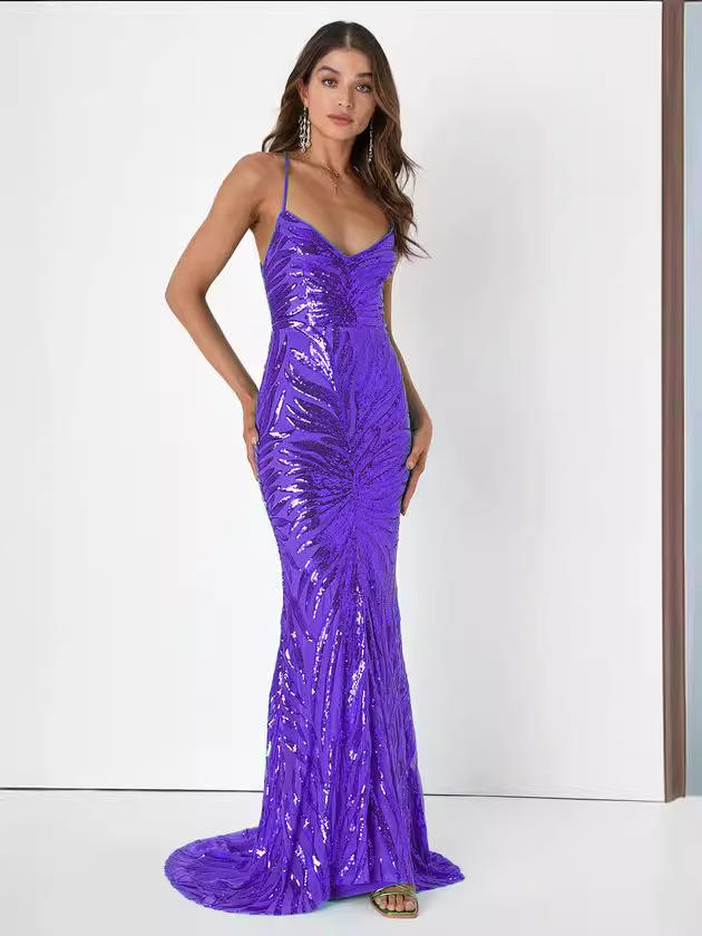 Vestido sexy con lentejuelas para fiesta, estilo europeo y americano, éxito de ventas transfronterizo en Amazon (4 colores)