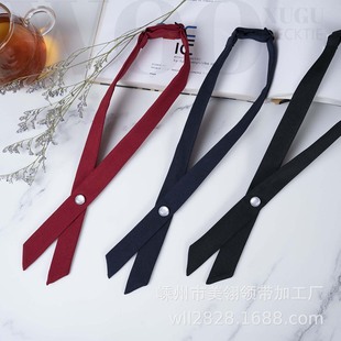 Cross Bow Tie JK Uniform Shirt Japanese College Style Student wine red Uniform Bow Cross Tie