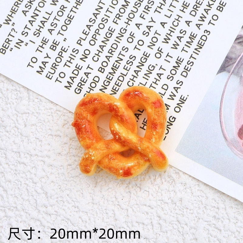 卡通小熊巧克力面包手工diy自制饰品配件奶油胶树脂小配件材料包|undefined