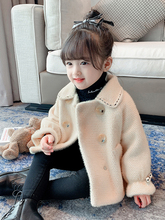 女童韩版小香风加厚呢子外套女宝宝冬季洋气上衣2021新款冬装时髦