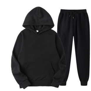 Cross-border 2022 New Foreign Trade Men's Sports Suit Fashion Casual Winter Stitching Hooded Sweat Pants Suit