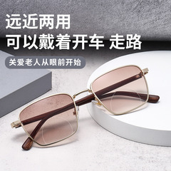太阳镜老花镜二合一双光老花眼镜远近两用防蓝光看远看近老花镜