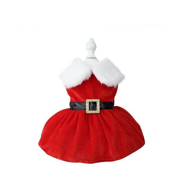 Ropa para mascotas, vestido navideño de invierno para perros, estilo clásico, traje de Año Nuevo, fiesta, terciopelo, princesa.