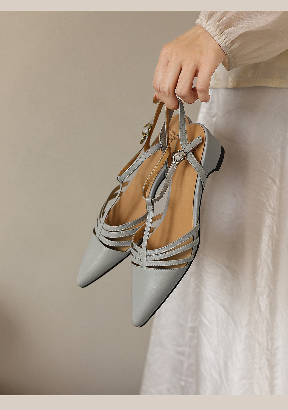 Sandal da bò gót 5cm thanh lịch, tôn dáng Hàn Quốc — 11/12