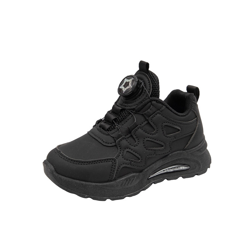 Zapatos deportivos para niños otoño e invierno 2025 nuevos zapatos blancos casuales botón giratorio para niños zapatos para correr zapatos para niñas zapatos para padres