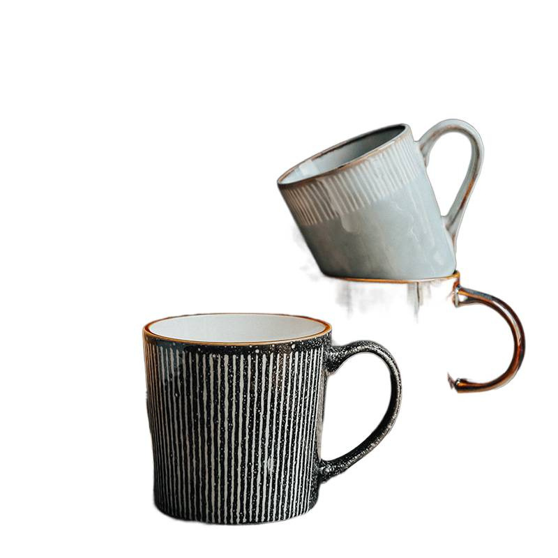 Taza de cerámica retro creativa de moda de estilo japonés taza de café simple taza de agua doméstica
