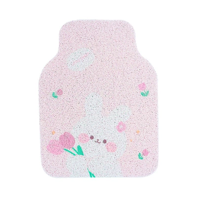 Tulip rabbit car mat cartoon silk ring anti-dirty easy to clean car front and rear row mat universal decorative floor mat (Universal Foot Pad) - tulip-bunny-mats-front-row