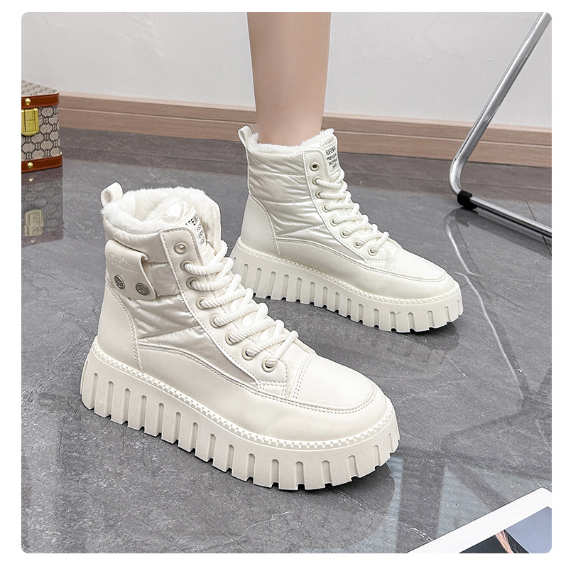 Stivali da neve da donna 2023 inverno nuove scarpe da donna manica corta scarpe di cotone caldo peluche scarpe addensate stivali da donna_voghion.com