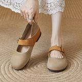 Верхний слой мягкие туфли для женщин для женщин 2025 Весна Новые плоские ботинки Birkenstock Retro Mary Jane Light Roth Roth