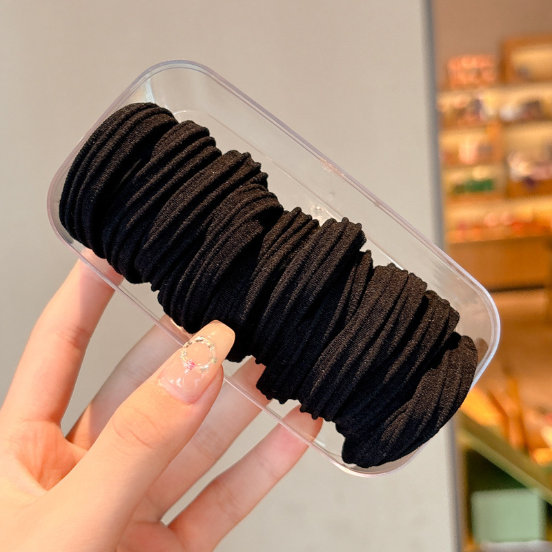 Tela de goma simple y duradera de alta elasticidad para mujeres, anillo de cabello para niños, cordón de cabello no lesiones, accesorios para el cabello diarios versátiles