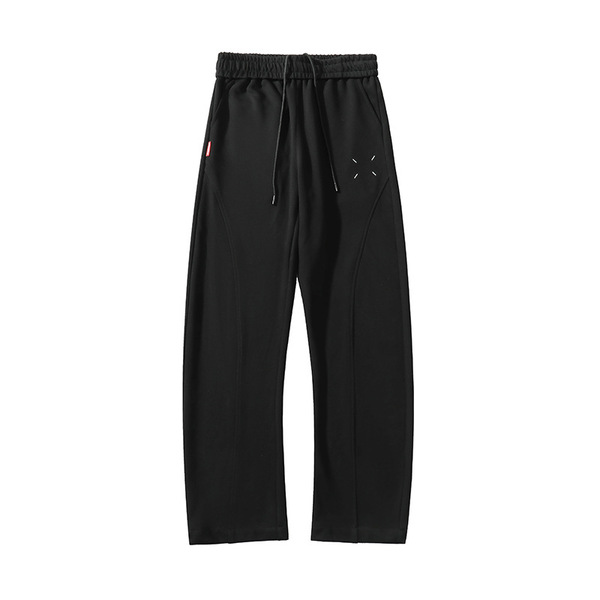 Men's burgundy sports autumn trousers