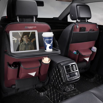 Car table board | Water Cup Holder Multifunctional - upgraded-with-table-board-wine-red-land-rover-2