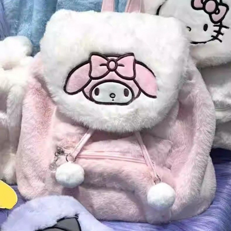 包包三丽鸥书包女新款秋冬毛绒小众双肩包|undefined