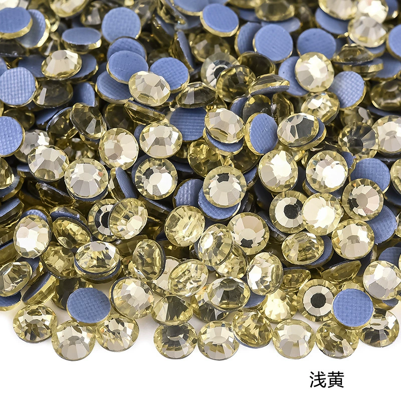Hot‑fix rhinestones SS3–SS30, glass crystal round flat‑back, 1440 pcs per pack (hot‑melt)