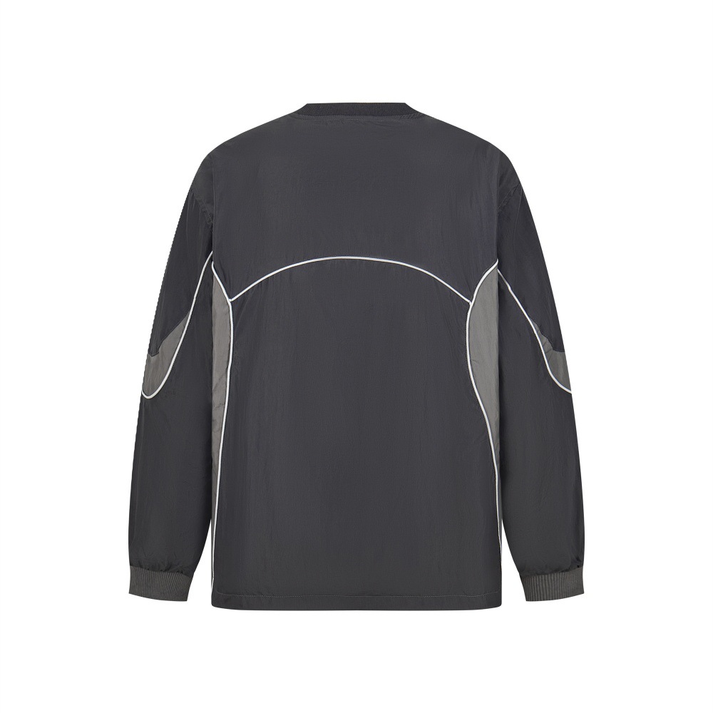 Mountain Style Outdoor Crew Neck Fleece Sweatshirt With Letter Print, Color Block, Functional Style, Spring And Autumn_voghion.com