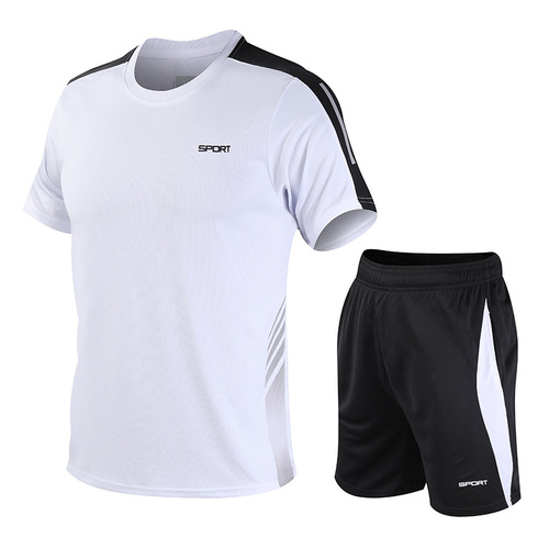 Sports suit men's summer fitness short-sleeved T-shirt men's quick-drying clothes running loose casual sportswear sports