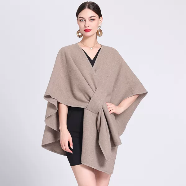 901# autumn and winter New Fashion Scarf shawl outer wear cloak plus size knitted cardigan loose coat for women