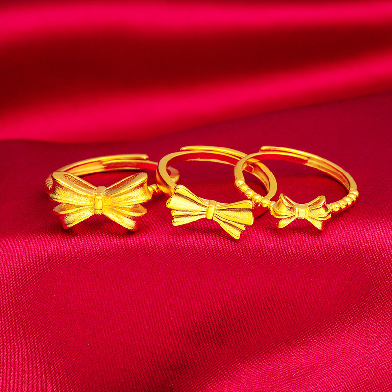 Gold-Shop mit Messing vergoldet Ring Sand Gold Schmuck offenen Bogen Ring Frauen langfristig_voghion.com