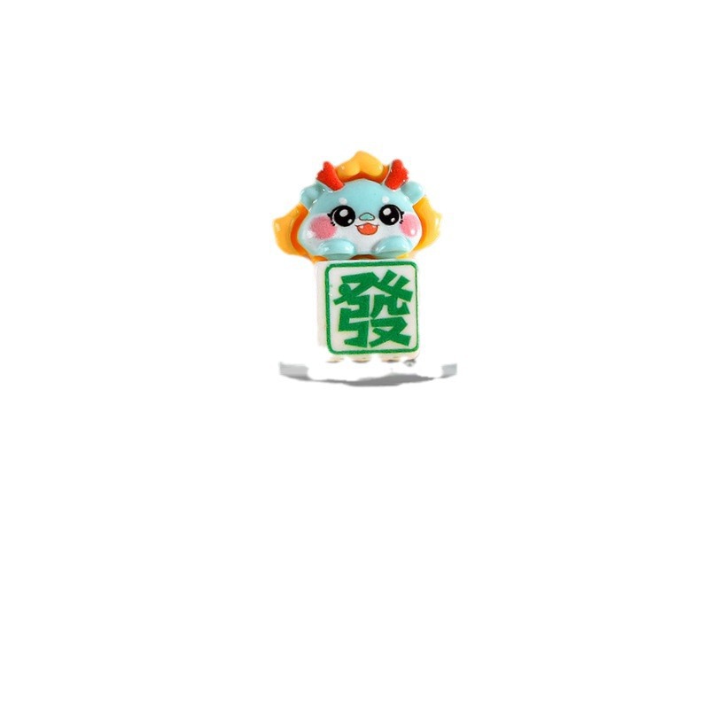 2024 nuevo adorno de coche año del dragón mascota lindo molino de viento de dibujos animados decoración interior consola central adorno pequeño Qinglong