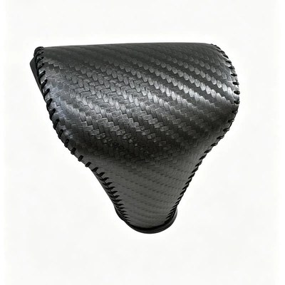 Sürətlər qutusu və əl tormozu başlıqları 2017-2021 gear shift cover - black-carbon-fiber-pattern-black-leather-with-black-stitching