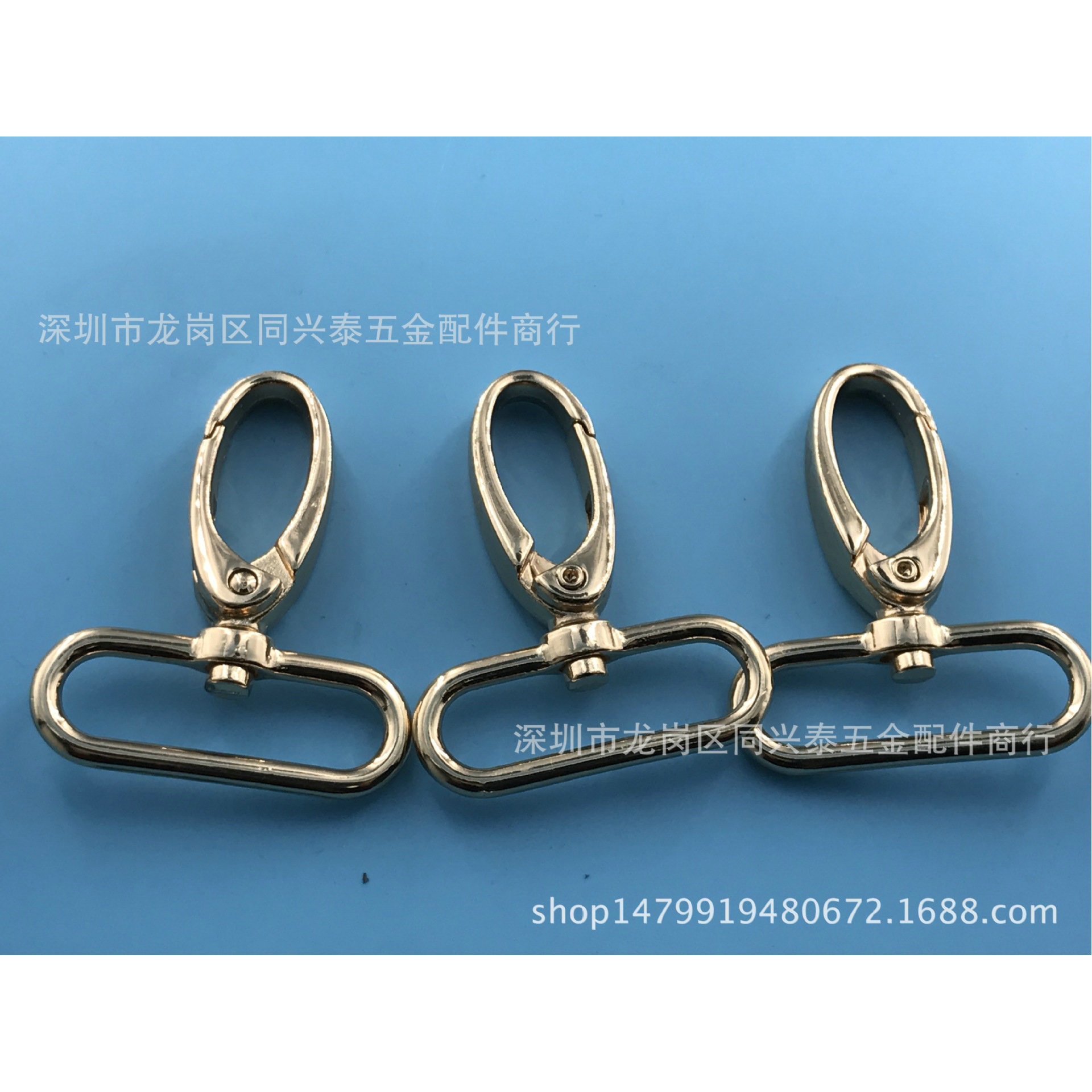 厂家 锌合金厚揽扣 挂防浅金 箱包勾扣 包挂件批发