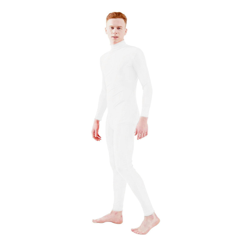 男性の手漏れ足レオタード半包連体服zentai純色服ダンス服舞台演技服|undefined