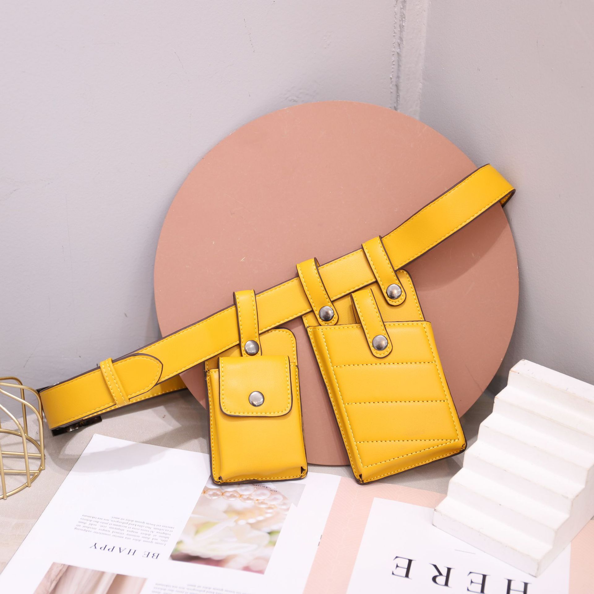 2021 new fashion personality waist bag p...