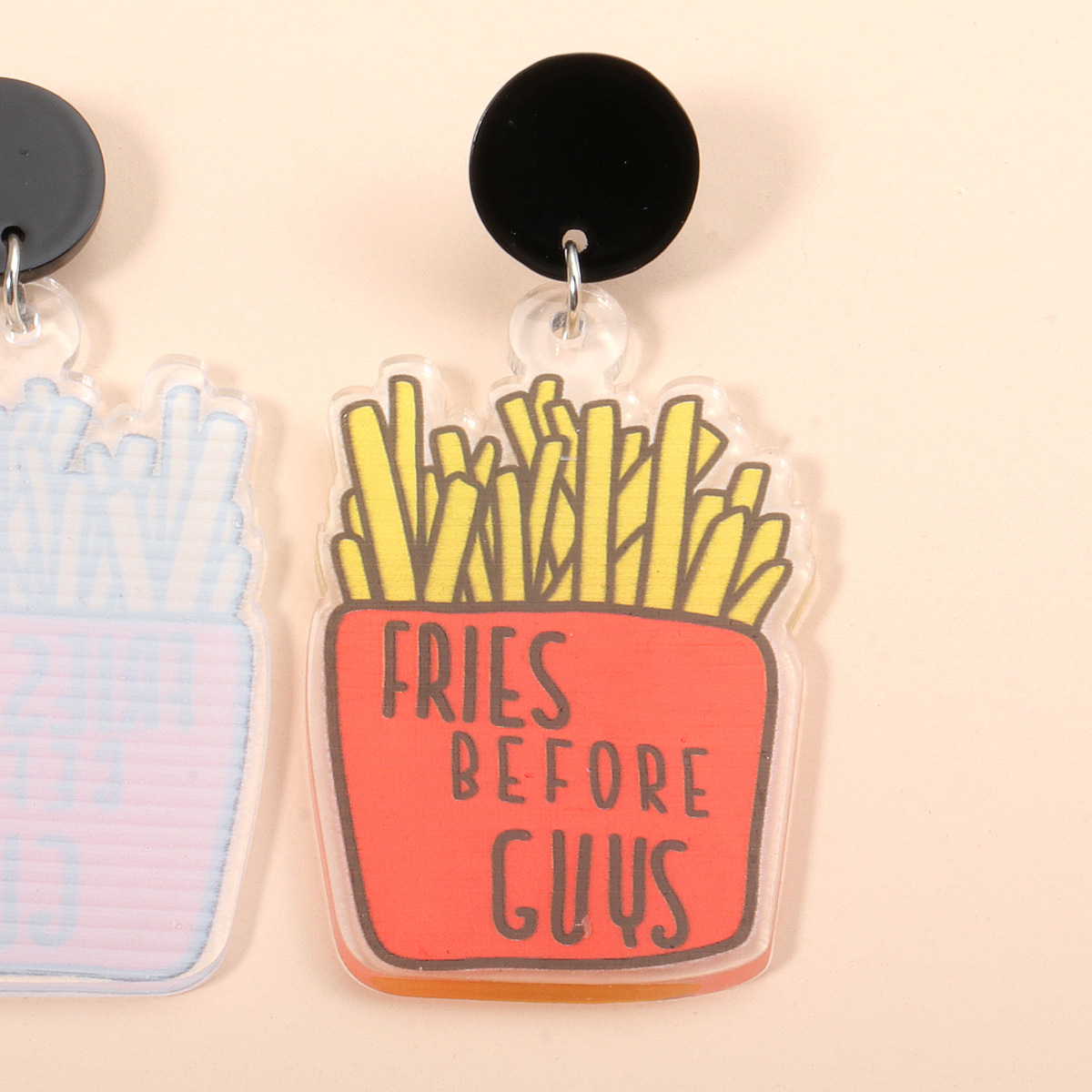 Acrylic French Fries Pendant Earrings display picture 5