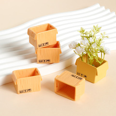 微景観創意黄色箱手作りDIYキーホルダー人形屋装飾品デスクトップミニ置物