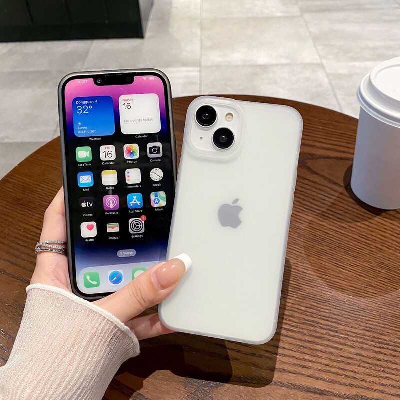 アップル13/16純色フロスト保護カバーiphone15シンプルな肌感携帯ケース14tpu 12ソフトケース|undefined